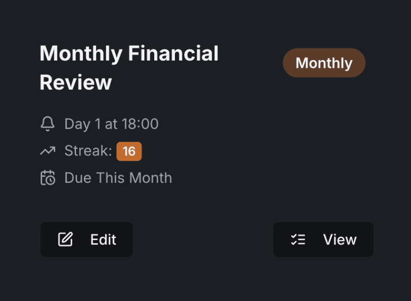 Ignitify App - Habit Tracking Monthly Review